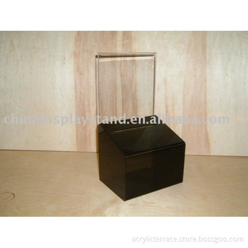 Black and Clear Acrylic Ballot Box